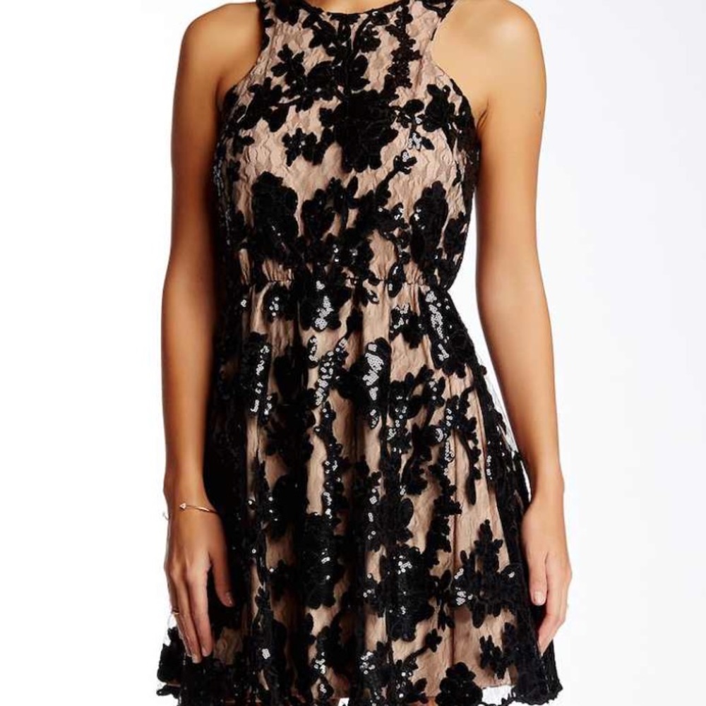 Black sequence dress